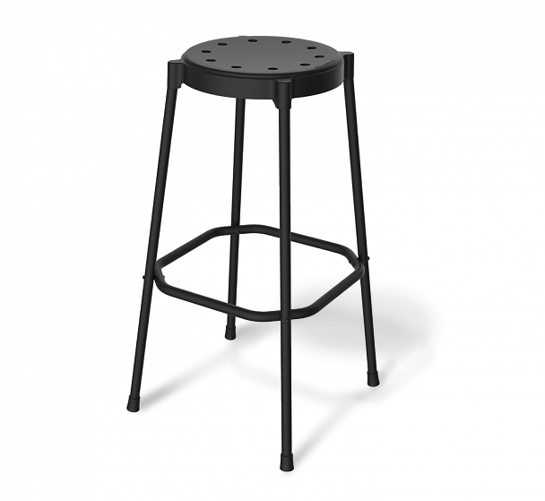 Стул барный Sheffilton SHT-S48 черный/черный муар - Вид 2