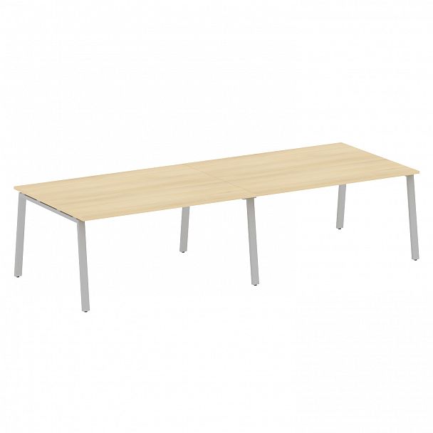 Стол для переговоров "Metal System" БА.ПРГ-2.4 акация/серый - Вид 1