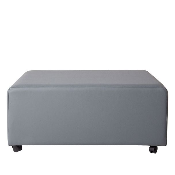 Пуф П74, экокожа galaxy light grey, мебельные колеса - Вид 4