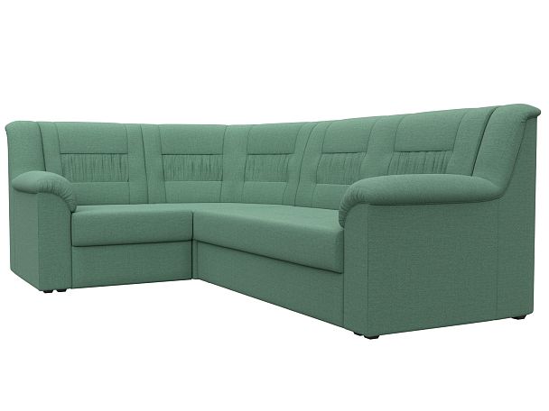 Диван угловой Карелия левый угол Рогожка зеленый - Вид 3
