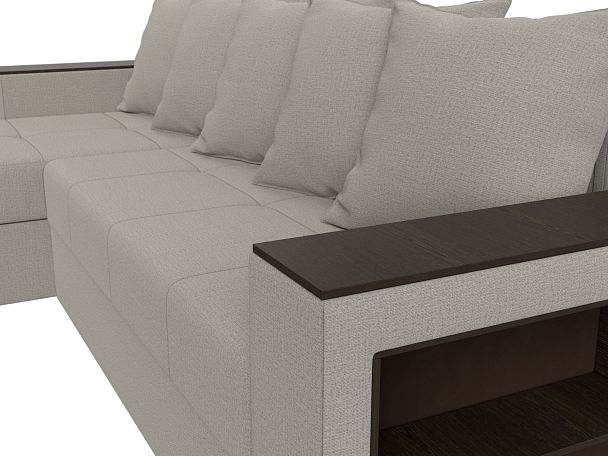 Диван угловой Дубай Лайт левый угол Рогожка бежевый - Вид 5
