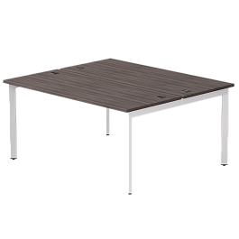 Бенч-система на 2 места Everprof EVO на металлокаркасе 1580х670(1370)x755 опоры 45гр Дуб Пасадена/Белый - Фото предпросмотра