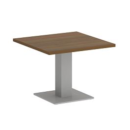 Home Office Стол журнальный квадратный VR.SP-5-60.2G Орех/Серый металл 600*600*450 - Фото предпросмотра