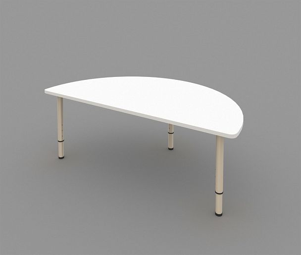 Детский стол полукруглый белый, гр.0-3 - Вид 1