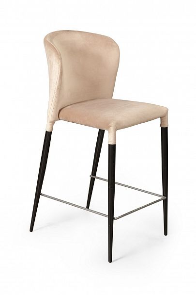 Стул полубарный Albert, бархат бежевый 5/опора конус - Вид 3