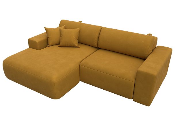 Диван угловой Лига-036 НПБ Классик левый угол Велюр желтый - Вид 5