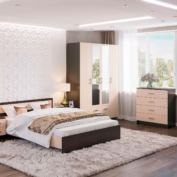 ГАРМОНИЯ КМ 601 комод 4 ящика (0,85х0,934х0,408) дуб крафт белый/дуб крафт серый - Вид 3