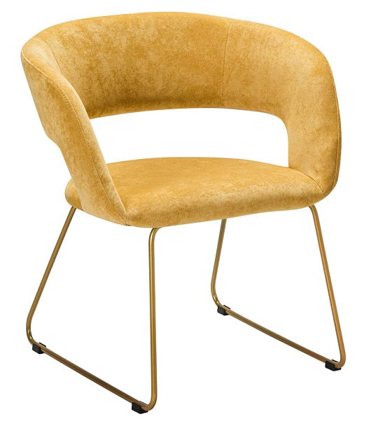 Кресло Hugs желтый/Линк золото - Вид 1