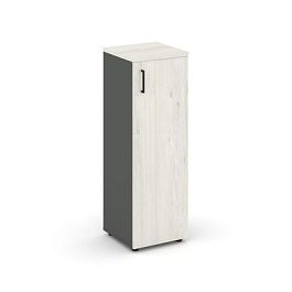 Style Project Шкаф средний узкий SN.STU-204(R) Антрацит/Дуб Наварра/Черный Ручки 400*400*1203 - Фото предпросмотра