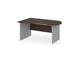 БЕРЛИН / BERLIN Стол асимметричный левый 1800х1200х740 Венге/Серый - Фото предпросмотра