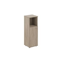 Шкаф средний с нишей400х400х1200, 1 дв., з.ст ЛДСП 16 мм, левый / корпус: дуб темный; фасад: дуб темный Сигма / Sigma - Фото предпросмотра