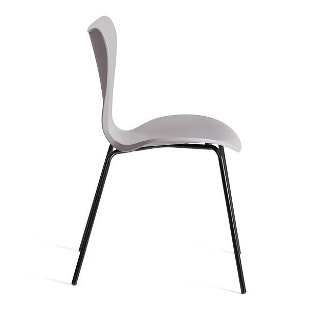 Стул Якобсен/Jacobsen (мод.DC 102-1)2 шт. в упаковке, пластик/металл, Grey (Cерый) /Black (Черный) - Вид 2