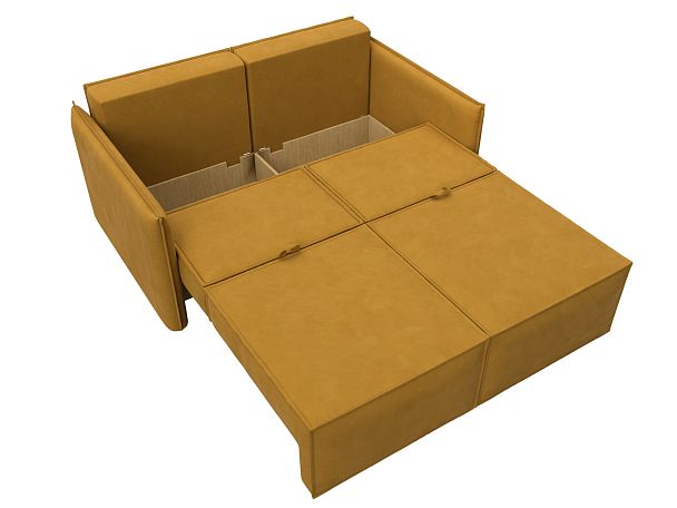 Диван прямой Либерти мини Велюр желтый - Вид 8