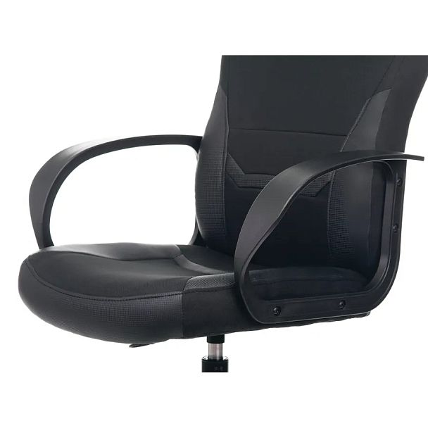 Кресло компьютерное BRABIX "Alpha GM-018", ткань/экокожа, черное, 532636, GM-018_532636 - Вид 9