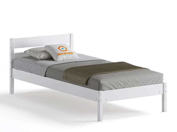 Кровать деревянная Мечта 900х2000, береза, цвет белый - Вид 1