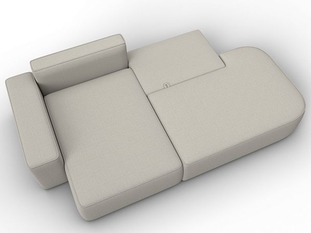 Диван угловой Лига-065 БП угол левый Рогожка бежевый - Вид 8