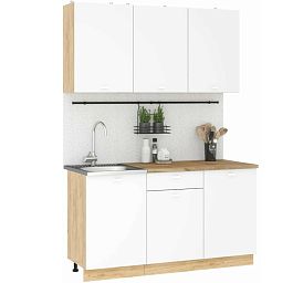 кухня Дана 1,5 дуб крафт золотой/белый - Фото предпросмотра