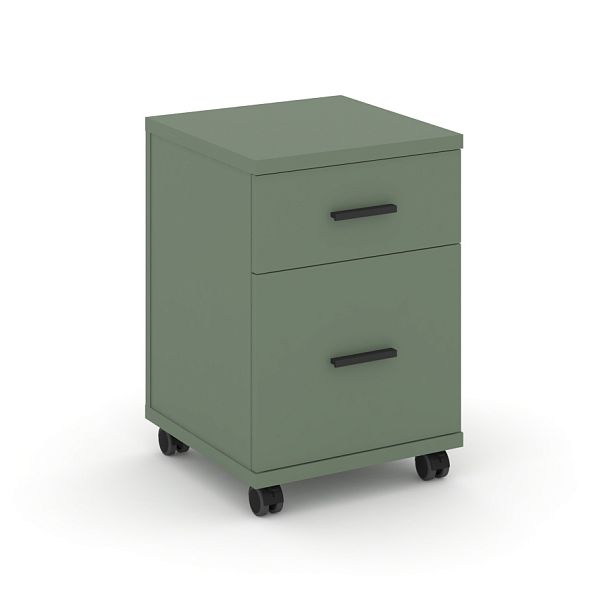 Concept Тумба мобильная 1 ящ.+1 распаш. фасад CN.TUM-009 B Кобо/Металл Черный 420*420*615 - Вид 1