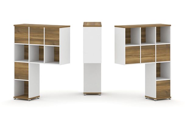 Concept Надставка высокая CN.DNV-005 Сандал Янтарный/Белый Бриллиант/Металл Белый 1099*350*1486 - Вид 1