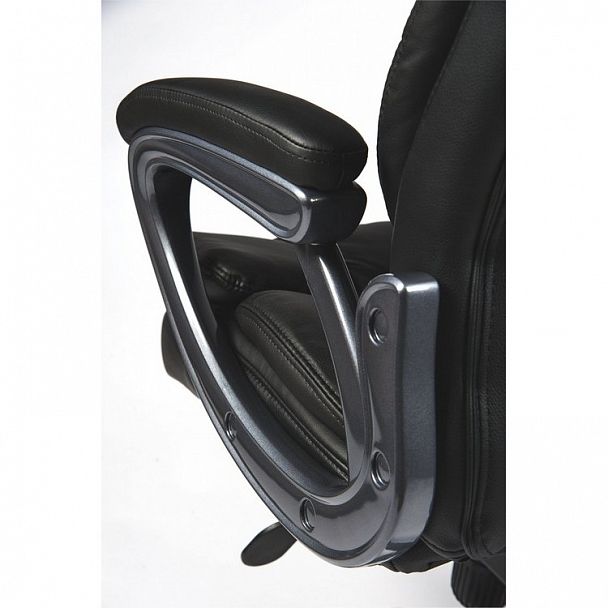 Кресло Мэдисон / (black) серый пластик / черная экокожа - Вид 9