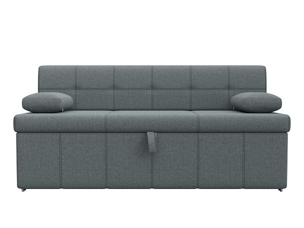 Диван кухонный прямой Лео Рогожка серый - Вид 2