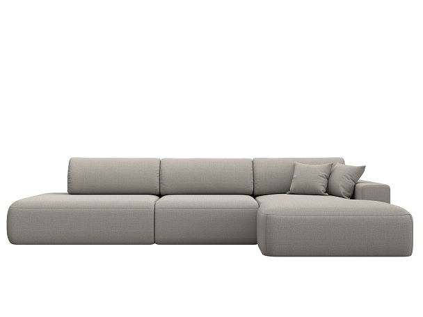 Диван угловой Лига-036 НПБ Модерн Лонг правый угол Рогожка бежевый - Вид 2