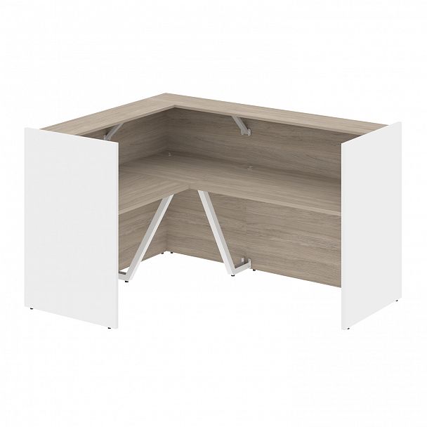Ресепшн Г-образный "Onix" O.R-K-22 дуб аттик/белый - Вид 1