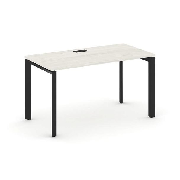 Style Project Next Стол письменный SN-59P.SP-014 Дуб Наварра/Металл Черный/Черный Заглушка 1580*700*750 - Вид 1