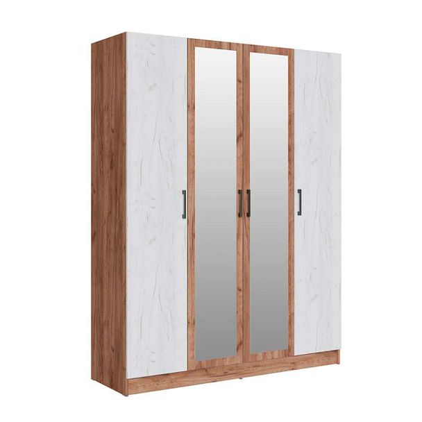 Шкаф Вегас 1600 дуб крафт табачный/дуб крафт белый - Вид 1