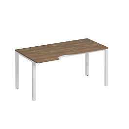 Стол эргономичный левый на металлокаркасе КФ Комфорт КФ К.Б1 1139 ШТ дуб шамони темный / белый - Фото предпросмотра