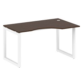 Metal System Quattro Стол криволинейный правый на О-образном м/к 50БО.СА-2 (R) Венге/Белый металл 1400*900*750 - Фото предпросмотра