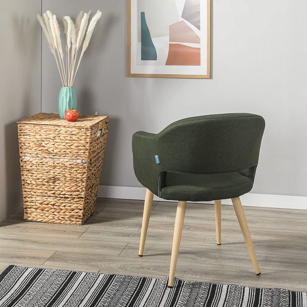 Кресло Oscar тёмно-зеленый/нат.дуб - Вид 11