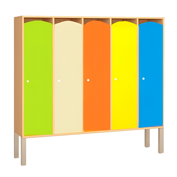 Шкаф детский 5-ти секционный для одежды на металлокаркасе ШМ-006 - Вид 1