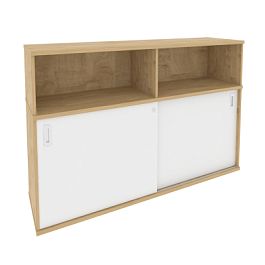 Onix Шкаф-купе приставной/опорный O.SHKO-2.8 T Тиквуд светлый/Белый бриллиант 1635*432*1120 - Фото предпросмотра