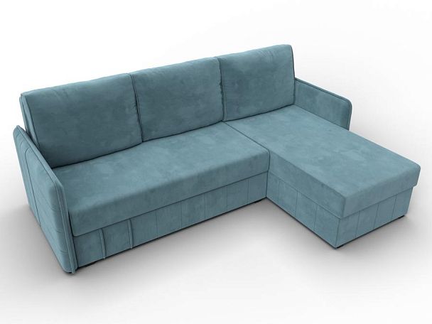 Диван угловой Слим угол универсальный Велюр бирюзовый - Вид 6
