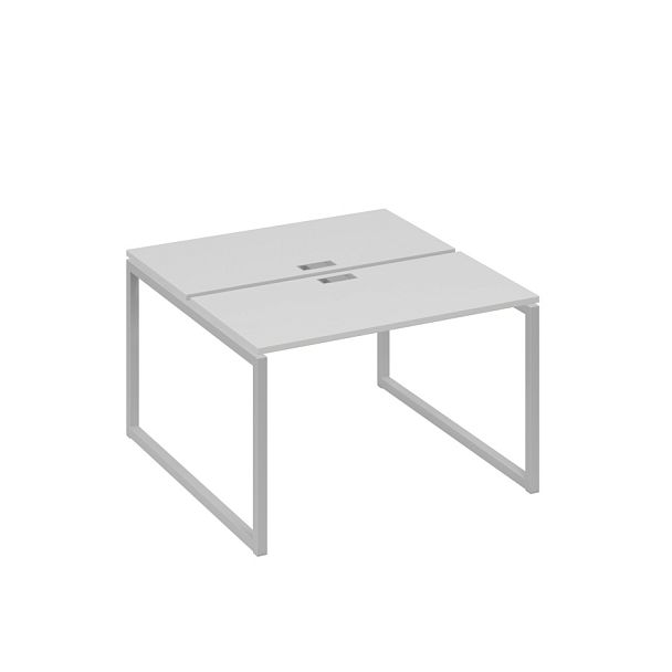 Рабочая станция с опорами QUATTRO (2х120) A4 А4 Б4 170 БП серый / металлокаркас серый - Вид 1