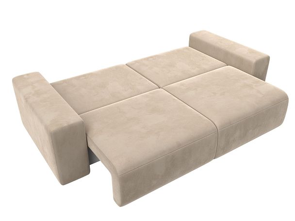 Диван прямой Лига-036 Классик Велюр бежевый - Вид 9