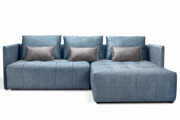 Мягкий угол "Чилетти" голубой - Вид 2