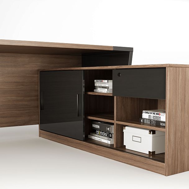 Креденция с нишей, глянец Asti 90x45x74,2 дуб черный - Вид 17