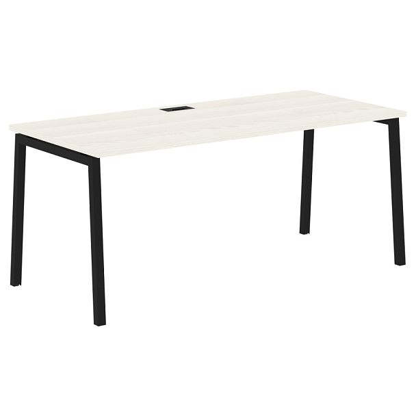 Стол прямой ELST 1780 Ясень Траун/Черный 1760х800х750 EDIS - Вид 1