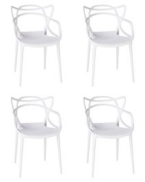 Набор 4 шт Стул обеденный DOBRIN MASTERS (белый (W-02)) - Фото предпросмотра