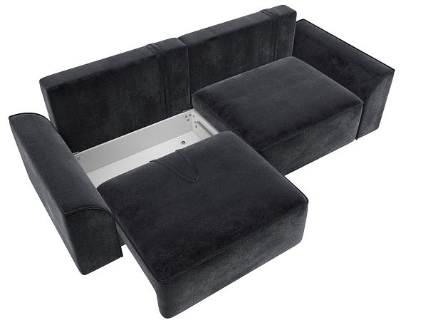 Диван прямой Лига-048 НПБ Велюр серый - Вид 7