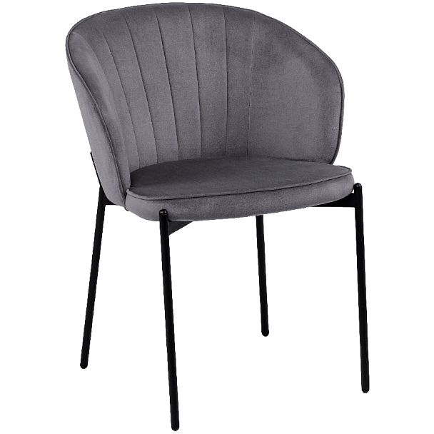 Комплект кухонных стульев Миэль серый велюр/черный, 3 шт. - Вид 3
