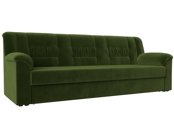 Прямой диван Карелия (полностью микровельвет зеленый) - Вид 1
