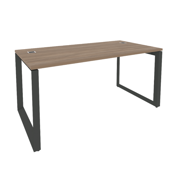 Onix Direct Стол рабочий руководителя на О-образном м/к O.MO-SRR-4.8 Дуб аризона/Антрацит металл 1580*800*750 - Вид 1