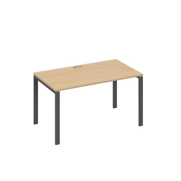 Стол письменный на металлокаркасе UNO A4 А4 Б1 024 БП натуральный дуб / металлокаркас антрацит - Вид 1