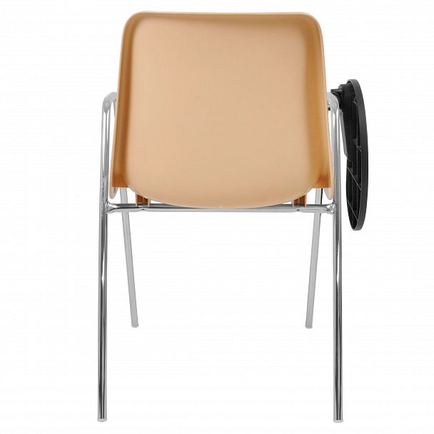 Стул Vicenza (4 ножки с подлокотниками + столик TLT), Каркас хром, бежевый - Вид 3