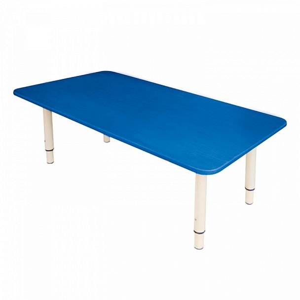 Стол детский Дошколенок, регулируемый (пластик, синий, слоновая кость), гр.0-3 - Вид 1