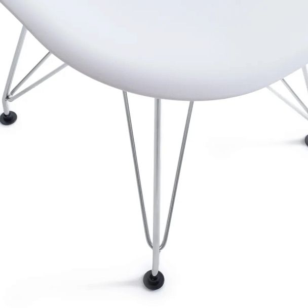 Стул Синди Айрон Чаир Имс/Cindy Iron Chair Eames (мод.002)/1 шт. в упаковке, металл, пластик, белый - Вид 6