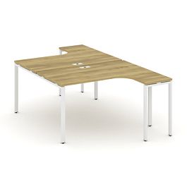 Concept Рабочая станция CN.DSA-001 Дуб Винченцо/Металл Белый 1380*1480*750 - Фото предпросмотра